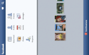 Facebook on Tablet