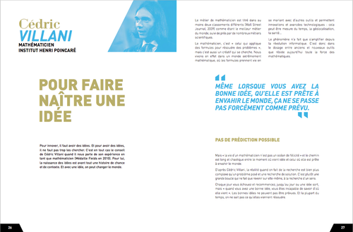 Page du booklet inside USI 2015 contenant le compte-rendu de la conférence de Cédric Vilani