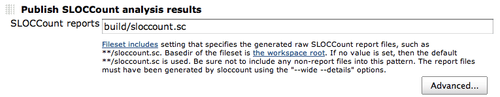 Configure SLOCCount plugin