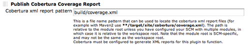 Configure Cobertura plugin