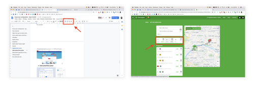 Screenshot Google.doc et Citymapper