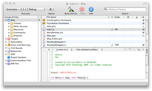 Figure 1 - XCode