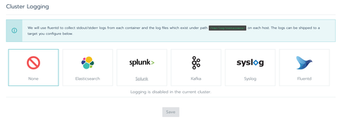 Configuration collecte de log dans Rancher